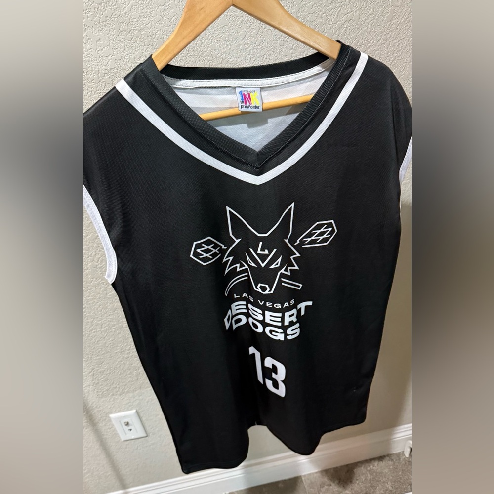 Las Vegas Desert Dogs Steve Nash Jersey Mens XL Lacrosse NLL Basketball Black